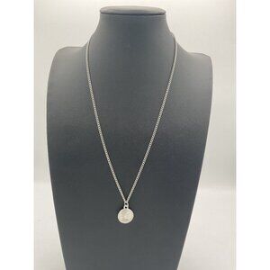 Silver Tone Australian Dime Coin Pendant Necklace With Adjustable Chain
